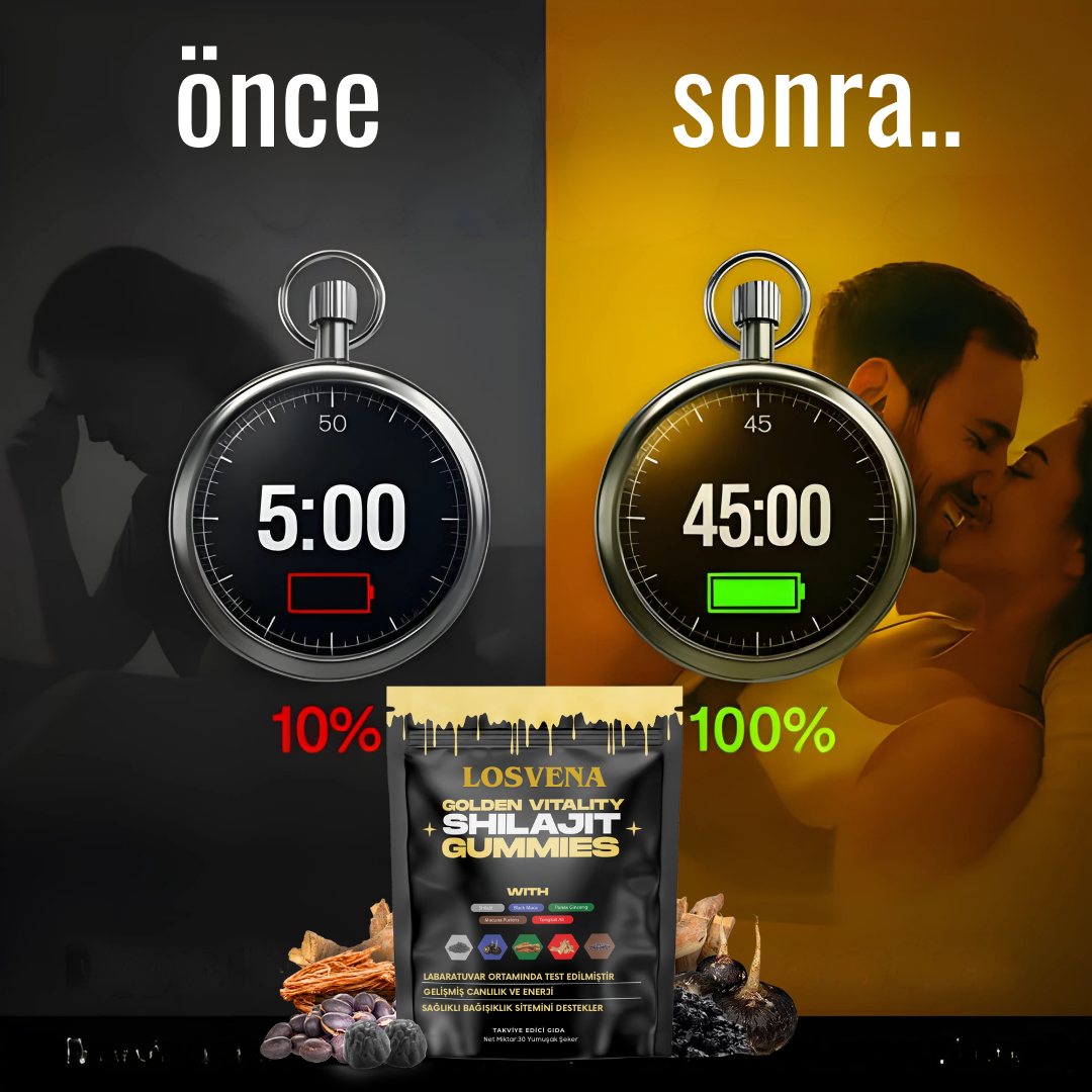 Losvena™ Shilajit-Doğal Testosteron ve Performans Arttırıcı Gıda Takviyesi