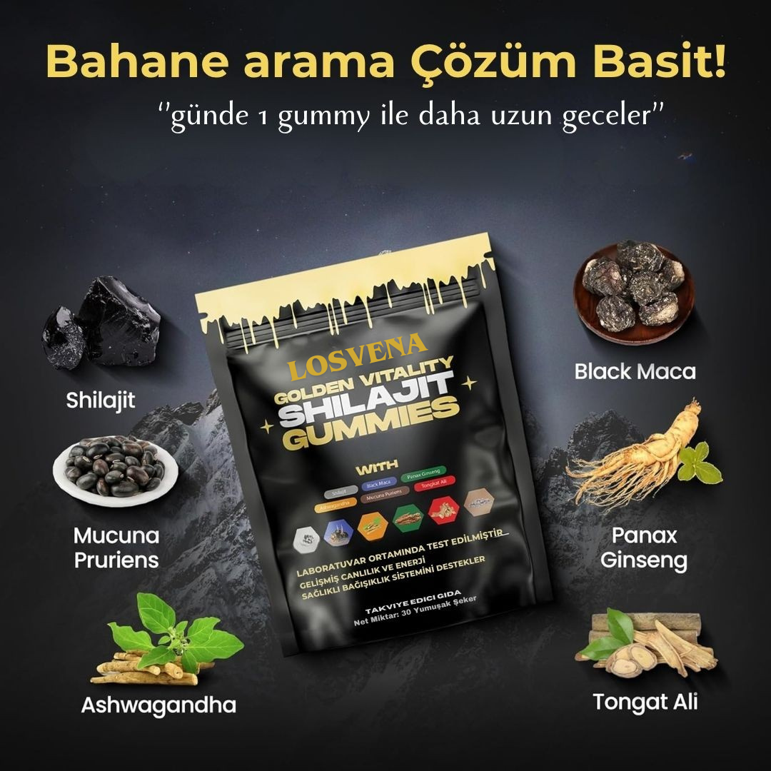 Losvena™ Shilajit-Doğal Testosteron ve Performans Arttırıcı Gıda Takviyesi