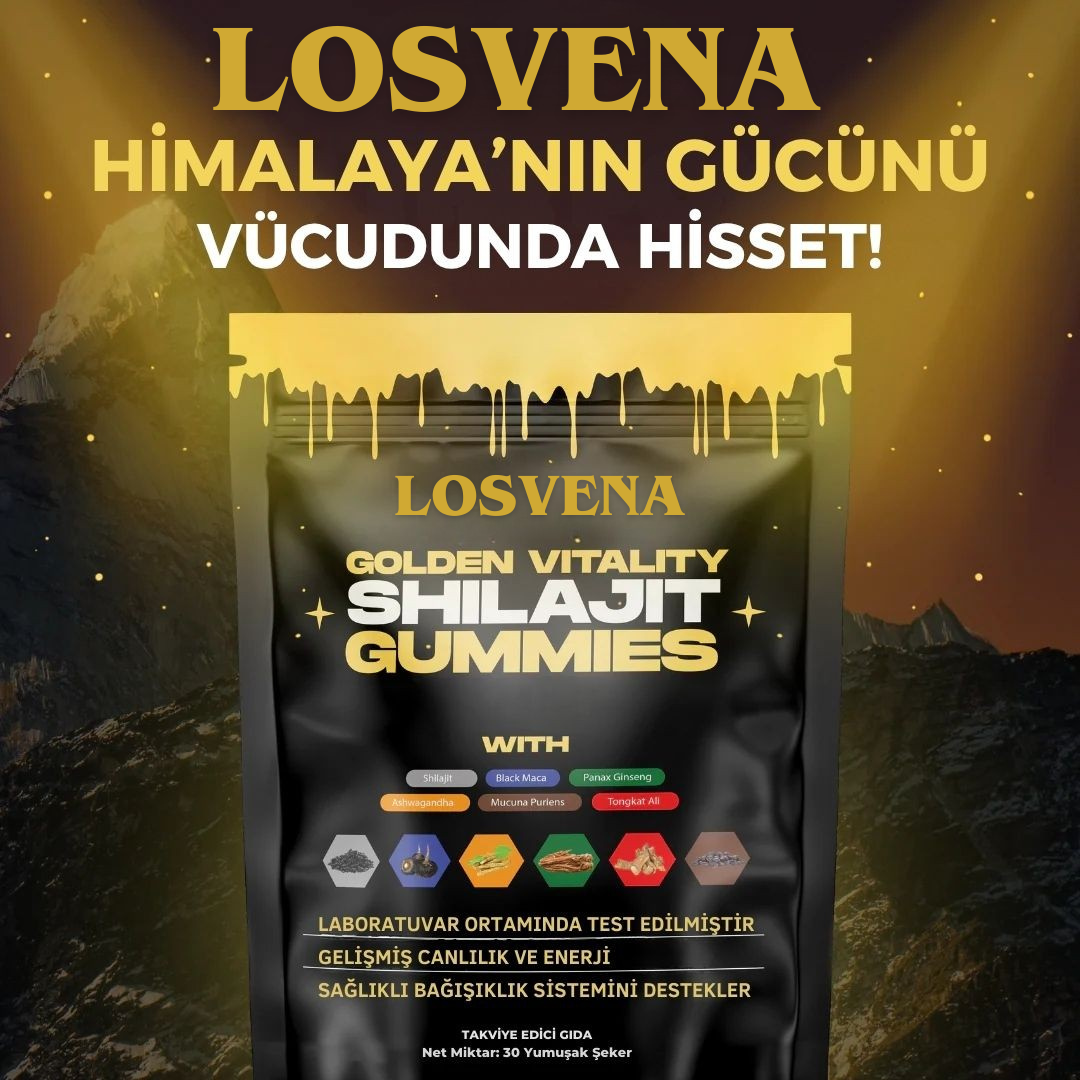 Losvena™ Shilajit-Doğal Testosteron ve Performans Arttırıcı Gıda Takviyesi