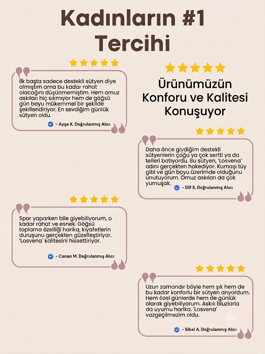 Losvena™ Lazer Kesim Dikişsiz Ayarlanabilir Askılı  Sütyen