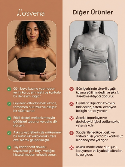 Losvena™ Destekleyici Straplez Sütyen