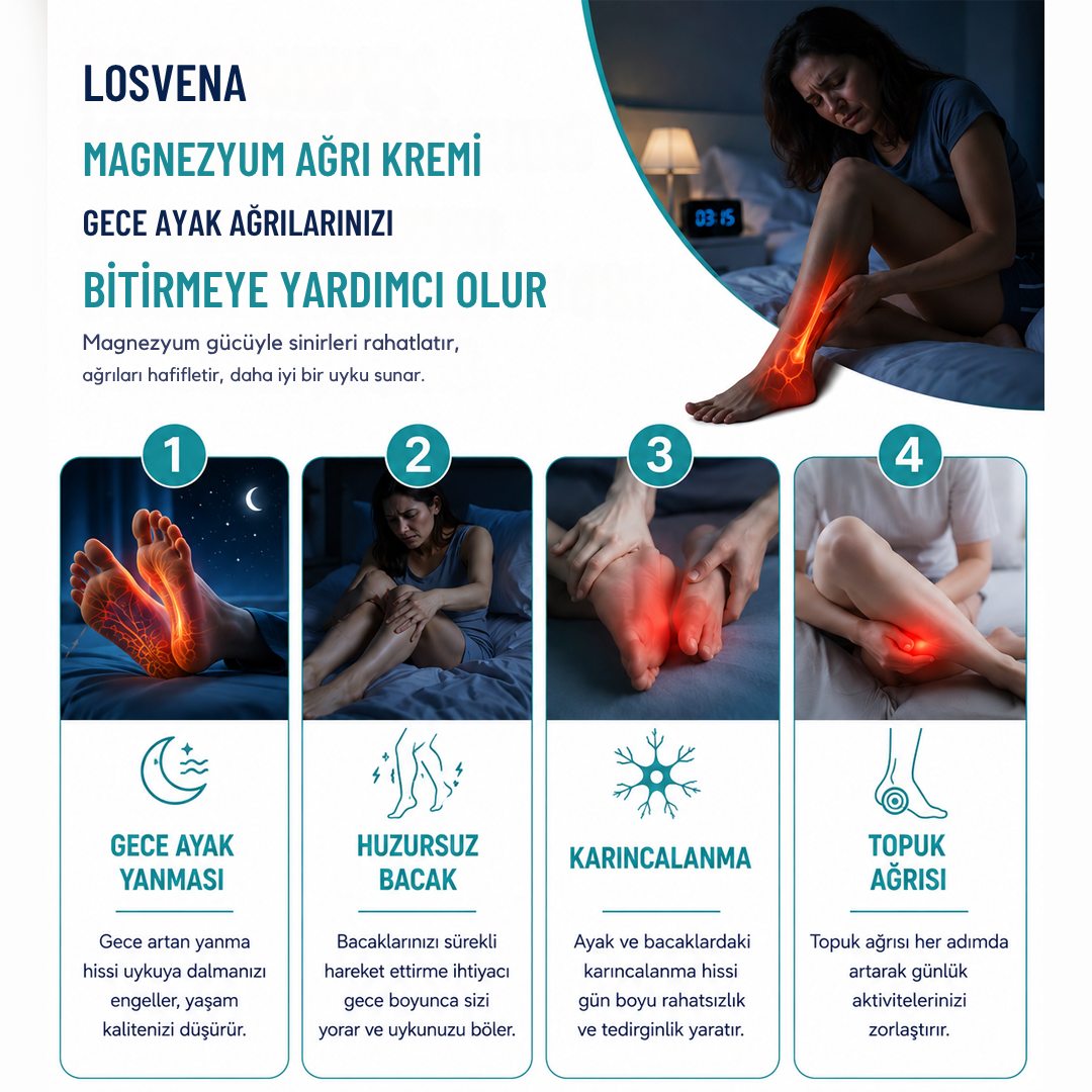 Losvena Magnezyumlu Masaj Kremi